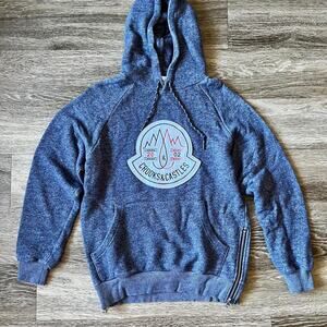 Crooks & Castles Navy Blue Hoodie Soft Texture Sz Small